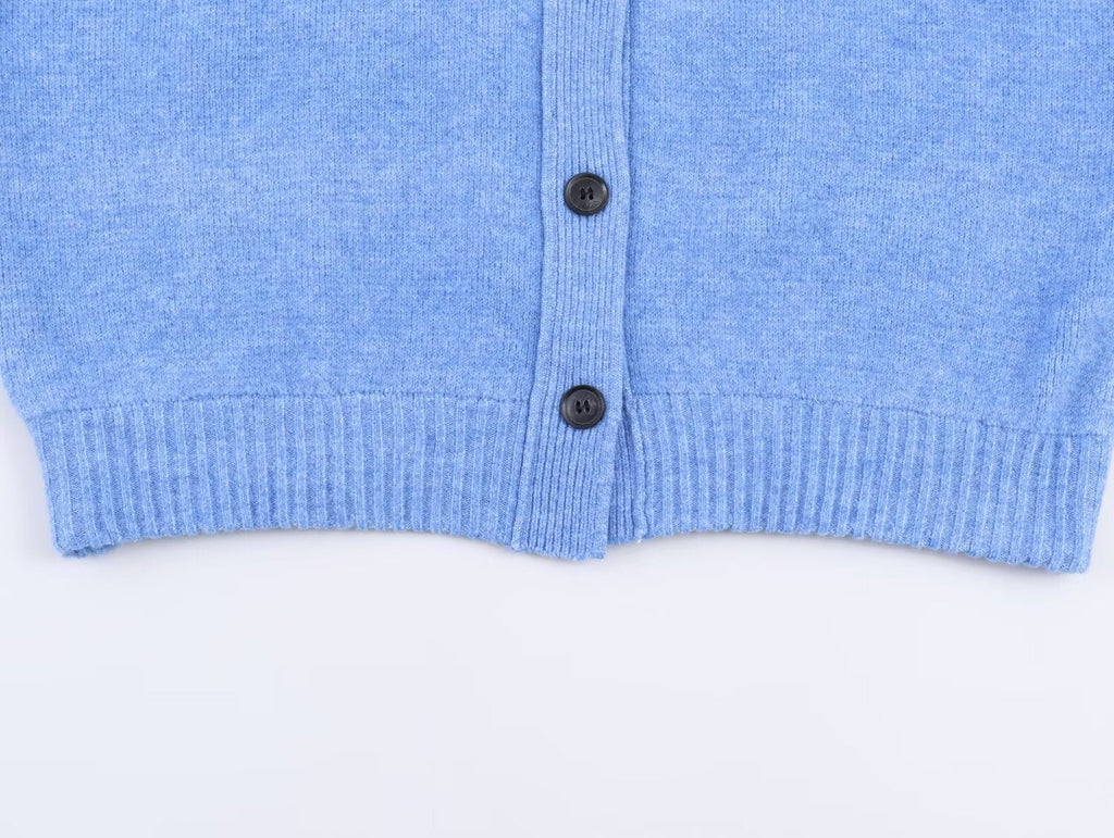 Women's soft textured O Neck knitted Coat