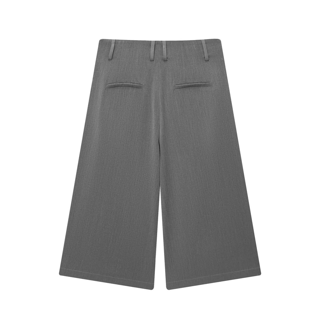 Women's Long style casual high waisted zipper shorts