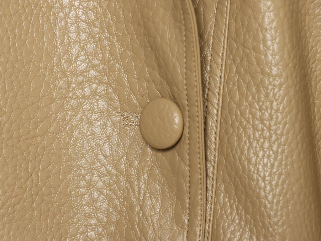 Women's leather effect loose pilot jacket Coat