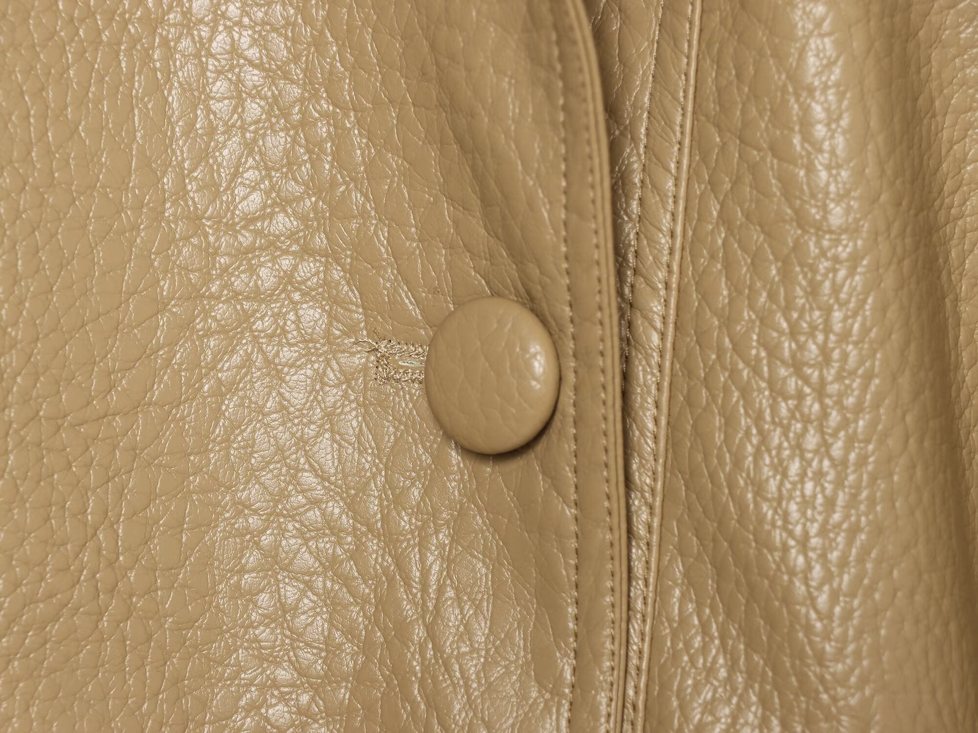 Women's leather effect loose pilot jacket Coat