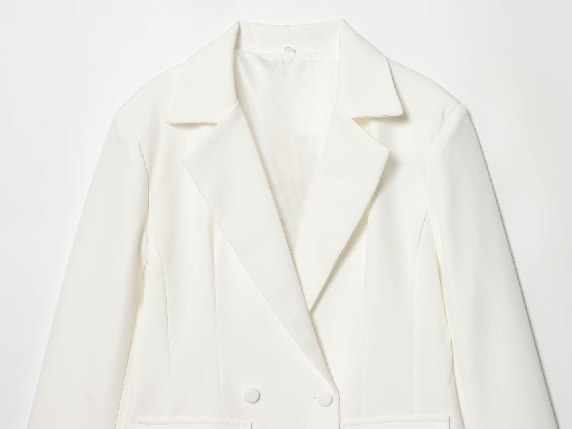 Women's solid slim double breasted Blazer Coat