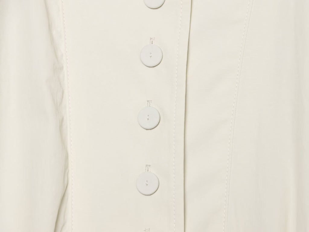 Women's standing collar single breasted nylon Coat