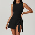 Women's New Fake Two-piece Tight-fitting Sports Slimming Strap Fitness Back Yoga Tennis Dress