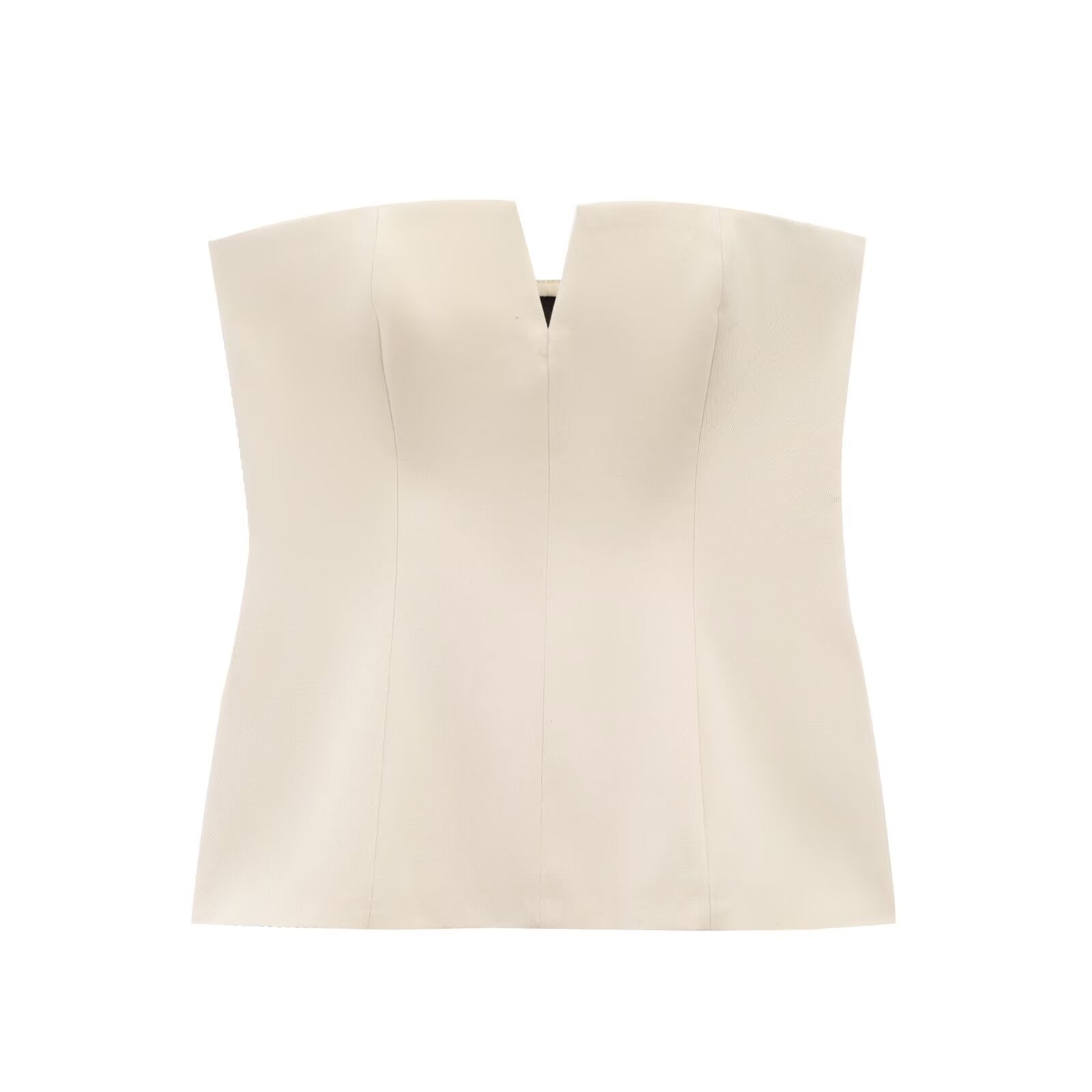 Women's new Fashion sleeveless solid slim backless strapless top