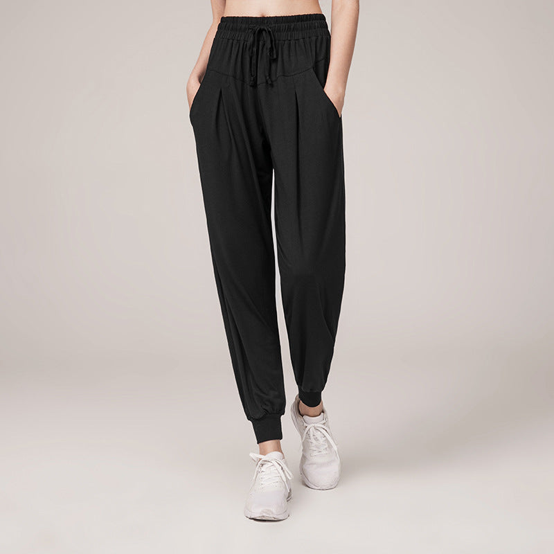 2025 sweatpants women's leg running fitness high waist yoga pants