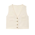 Women's new fashion short single breasted V-neck vest+Skirts suit