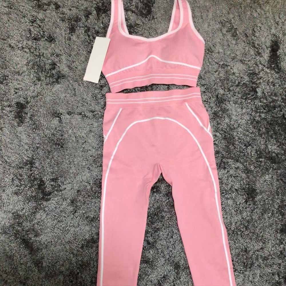 Women's new fashion high elastic speed dry bra pants yoga suit