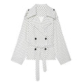 Women's with Belt polka dot windbreaker Coat