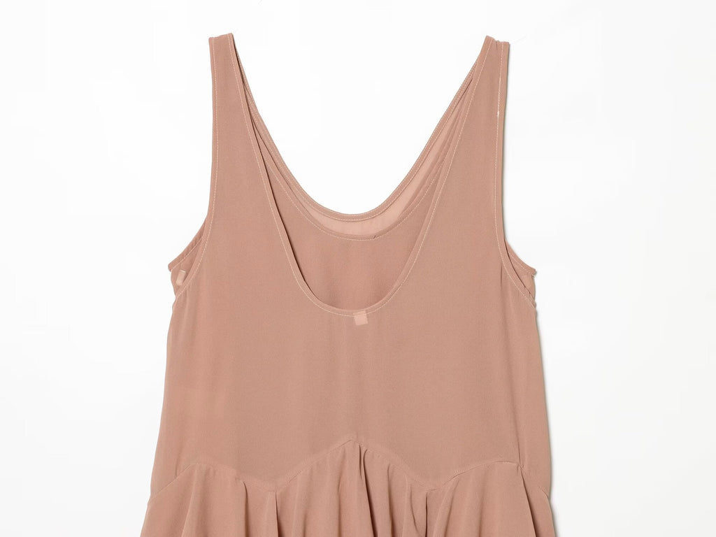 Women's layered decorative sleeveless mini dress