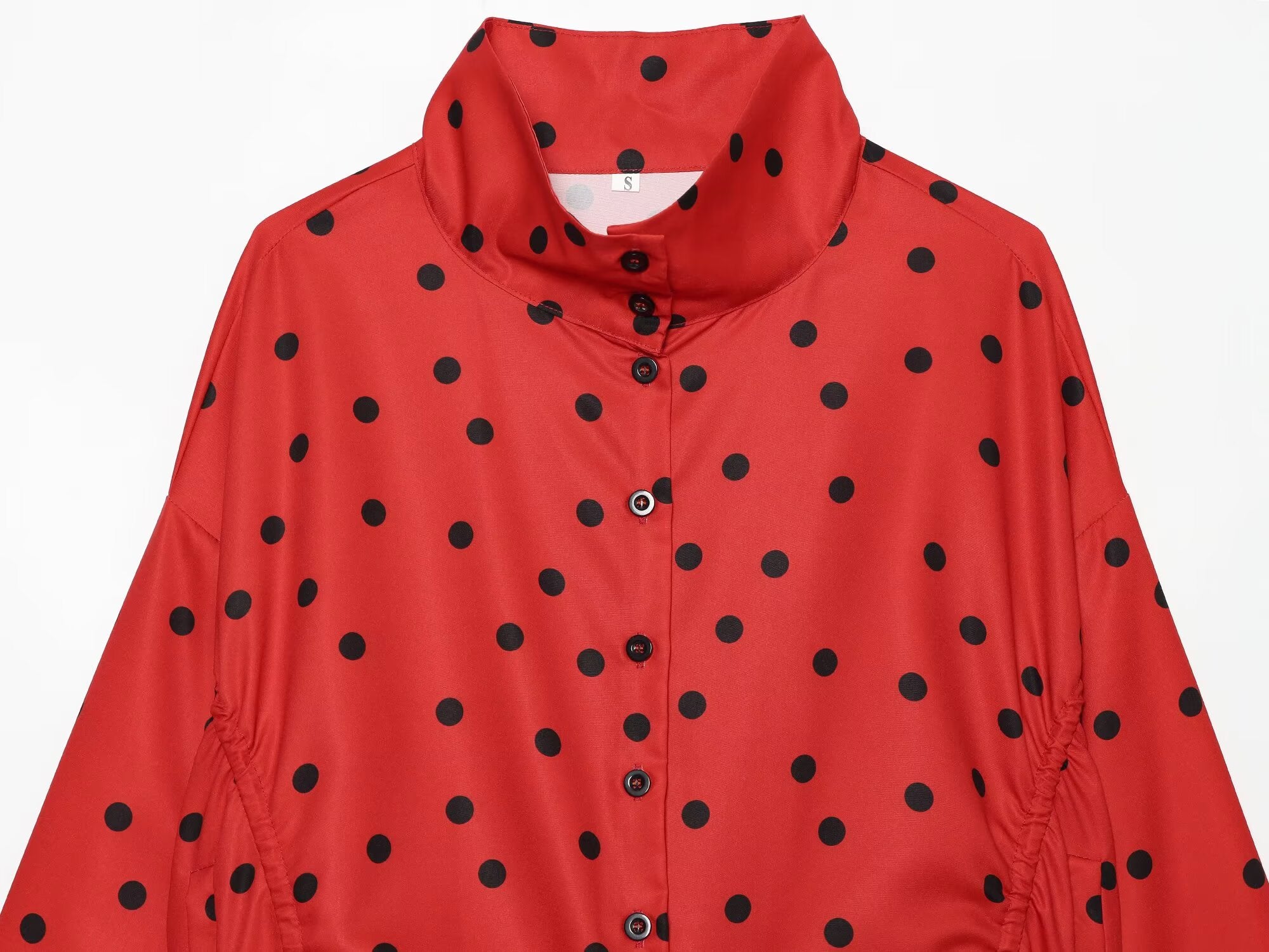 suit Women's 2 pieces lace up decorative polka dot Coat+shorts