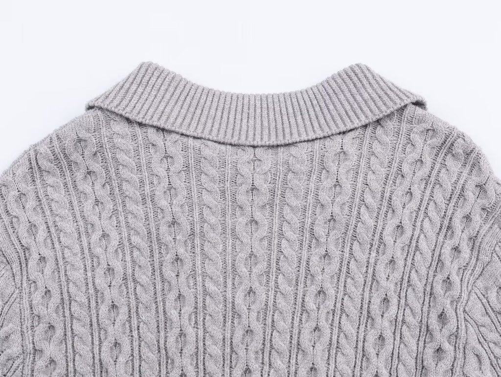 Women's jewelry collar decoration striped knitted sweater