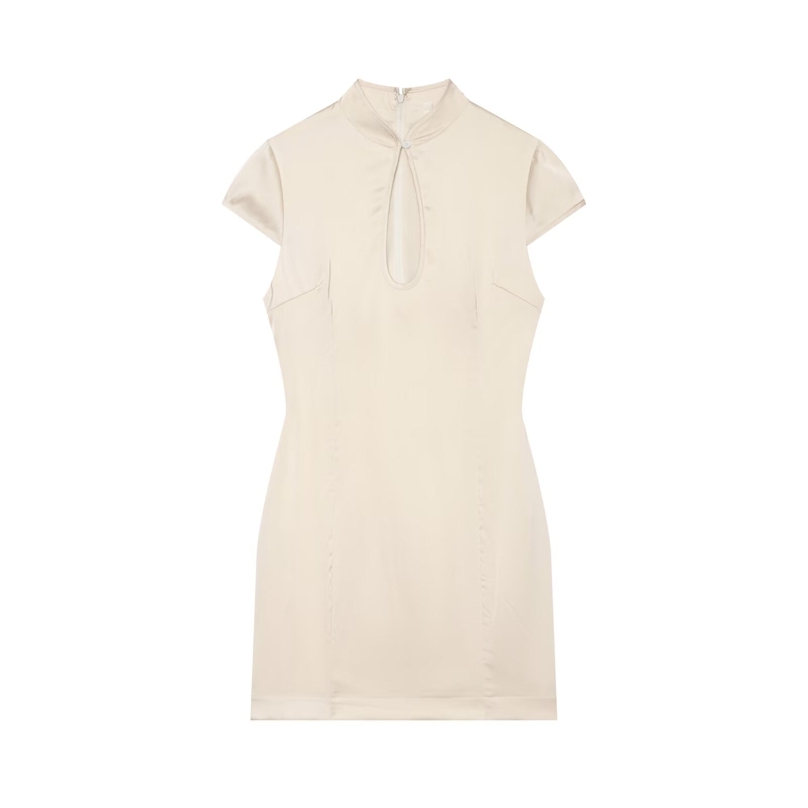 Women's satin textured Split mini dress