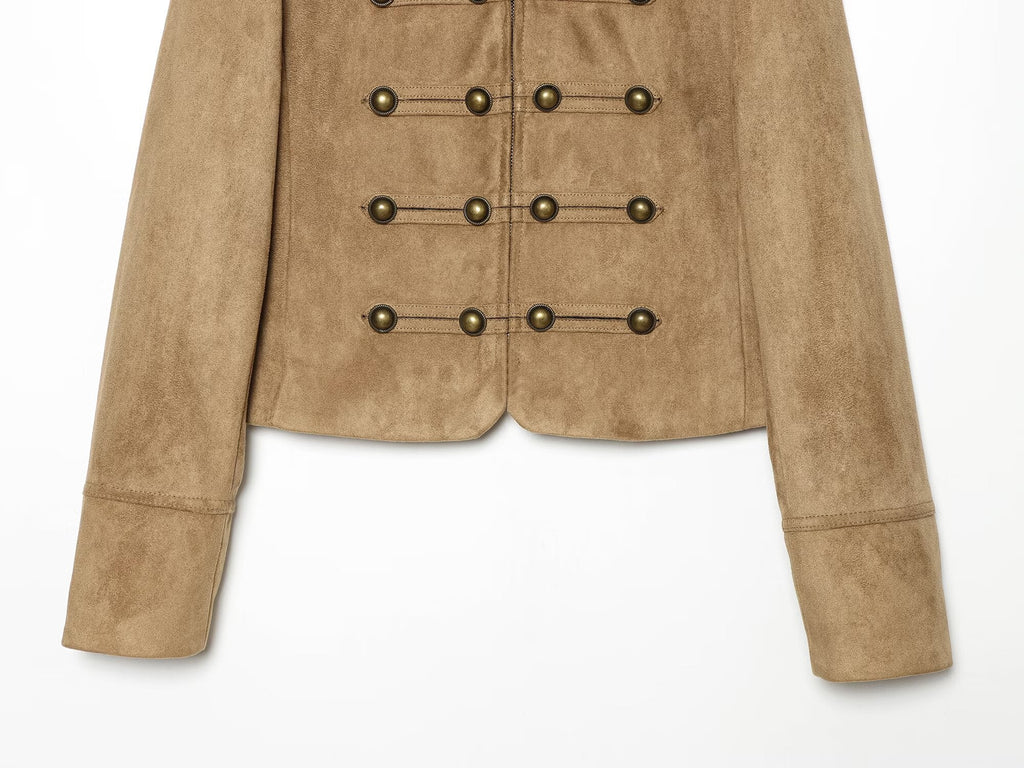 Women's rope knot buckle effect jacket Coat
