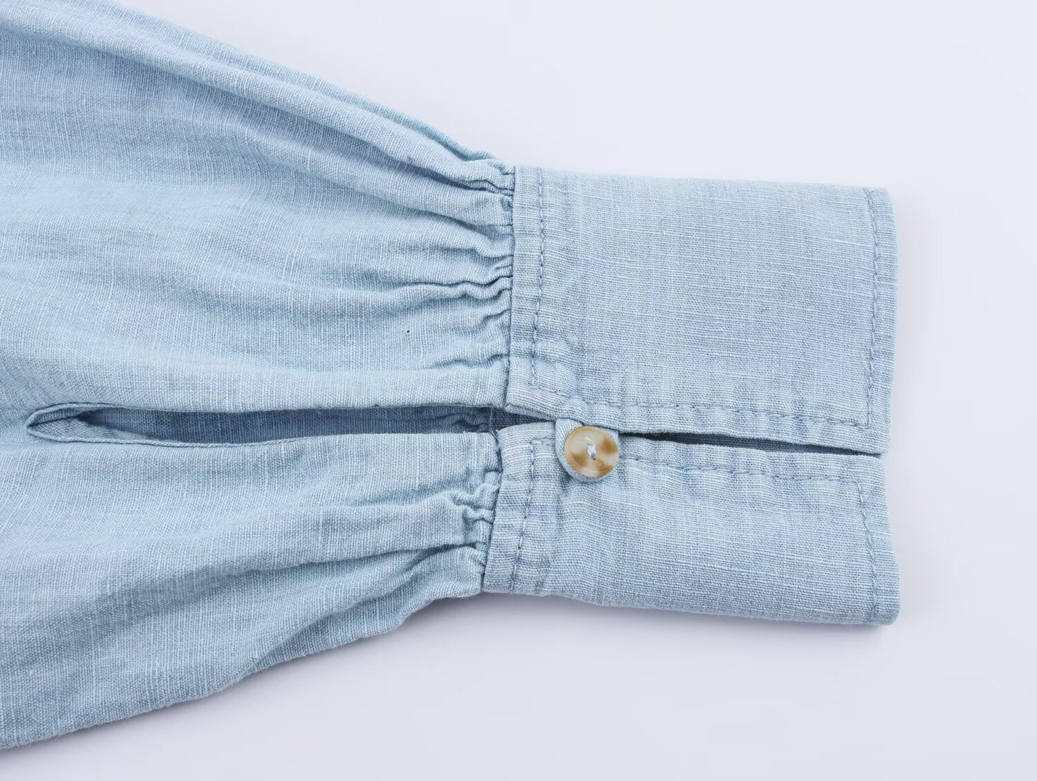 Women's new fashion long sleeved denim button up shirt+Pants suit