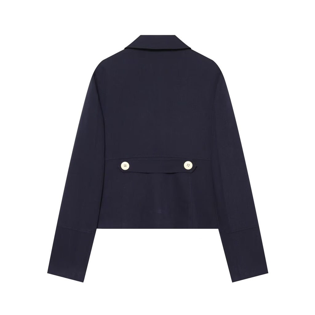 Women's contrasting button slim Blazer Coat