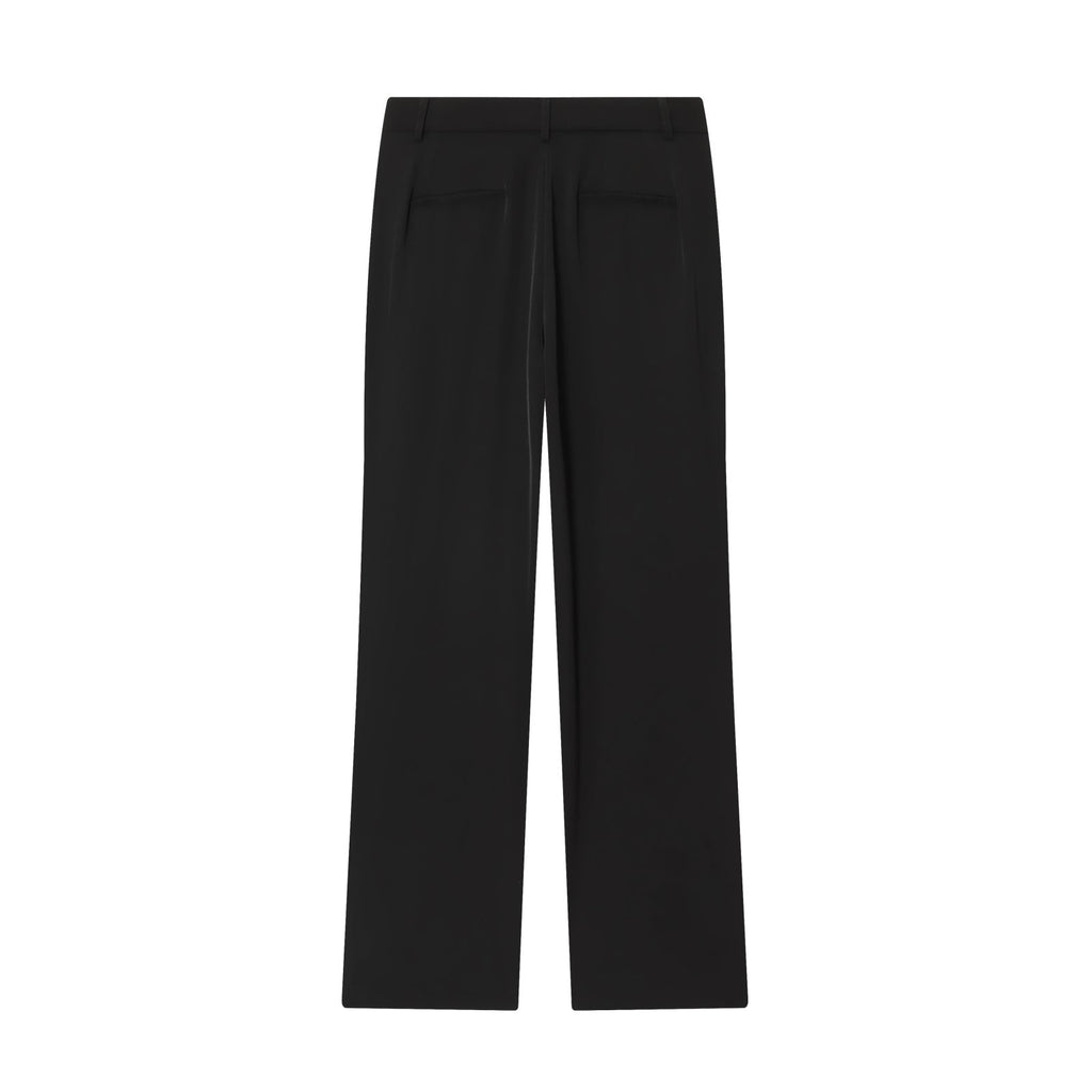 Women's new fashion black O Neck Button-up vest+Pants suit