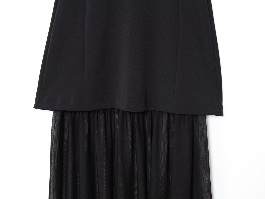 Women's new fashion sleeveless patchwork strapless MIDI dress