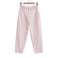 Women's casual high waisted paper bag style jeans