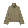 Women's with Belt casual stand collar Windbreaker coat