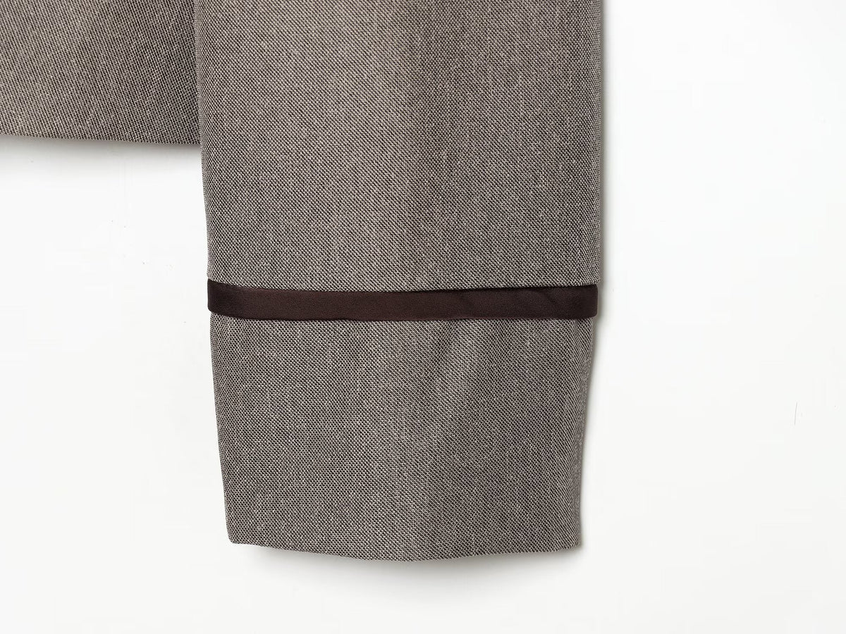 Women's patchwork trimmed short skirt style Blazer Coat