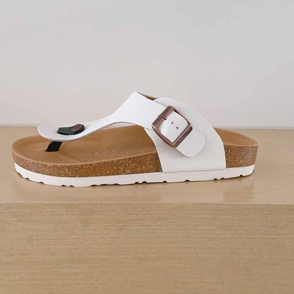 2026 women's new toe-clip design cork slippers have a shoe box