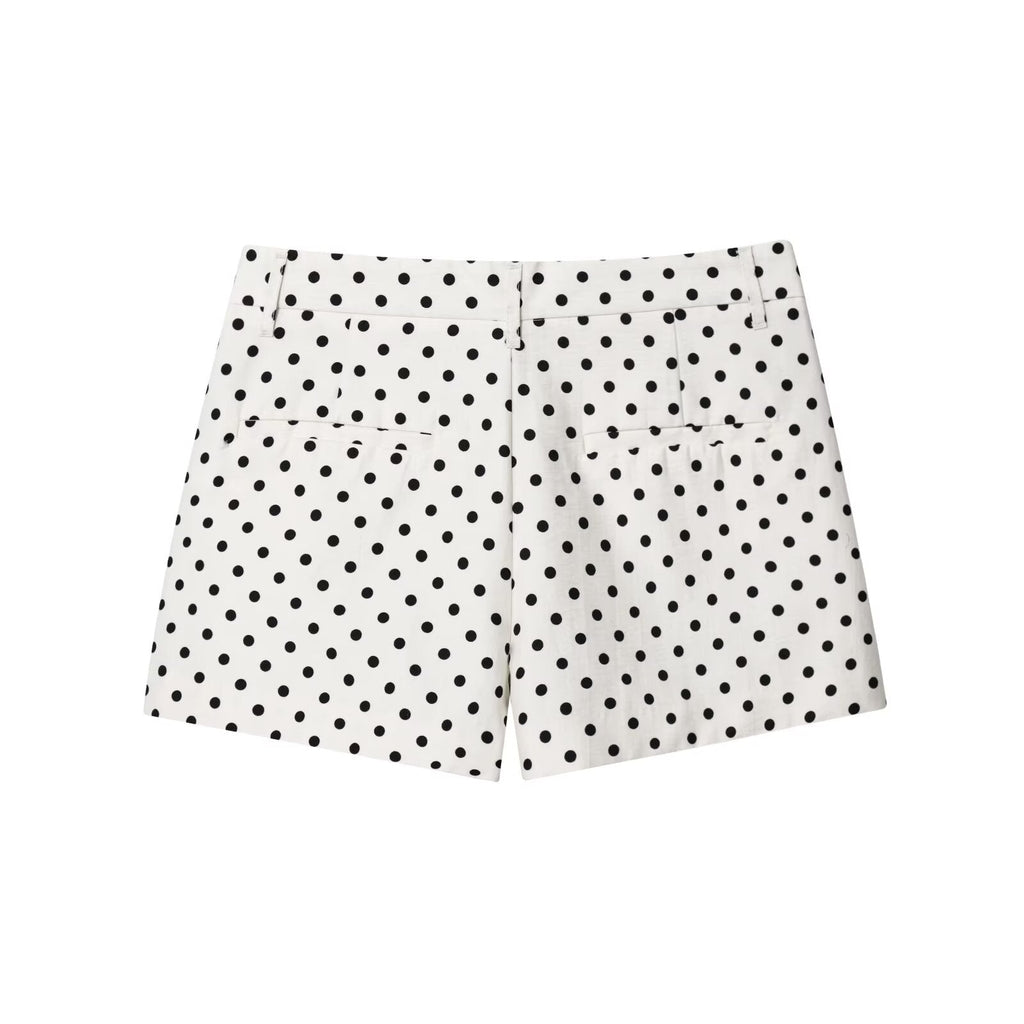 suit Women's 2 pieces polka dot Bubble gauze Coat + Shorts