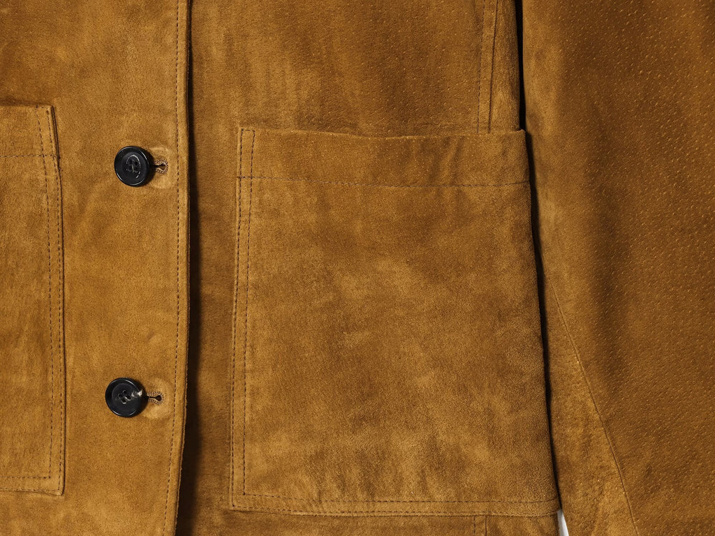 Women's new fashion anti suede effect loose lapel Button-up jacket