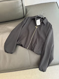 Women's autumn fashion puffy hem zipper jacket Coat