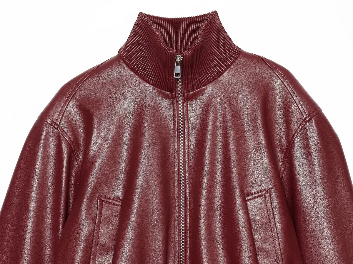 Women's with shoulder pads short pilot jacket Coat