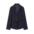 Women's new fashion with Belt casual single breasted shirt style suit jacket