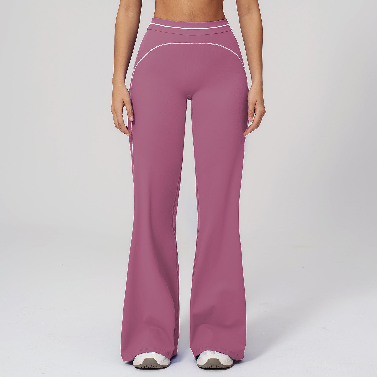 Women's new sanding wide-leg pants high waist contrast yoga pants