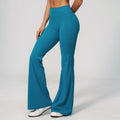 Women's new sanding yoga pants abdomen hip running fitness bell bottoms.