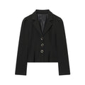 Women's new fashion bubble sleeve hem waist cinched suit jacket+Skirts suit