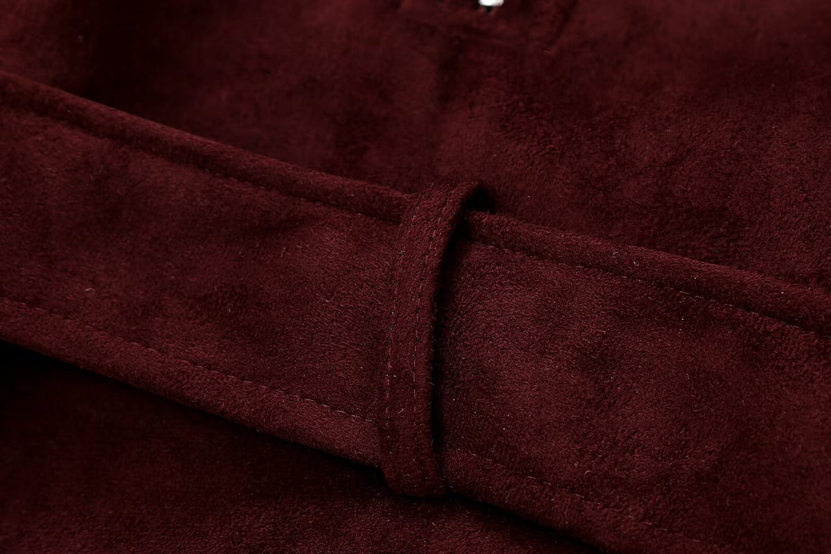 Women's fur collar design Anti suede effect jacket Coat
