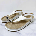 Women's New Fashion Joker Metal Buckle Flip-flops Casual Platform Sandals.