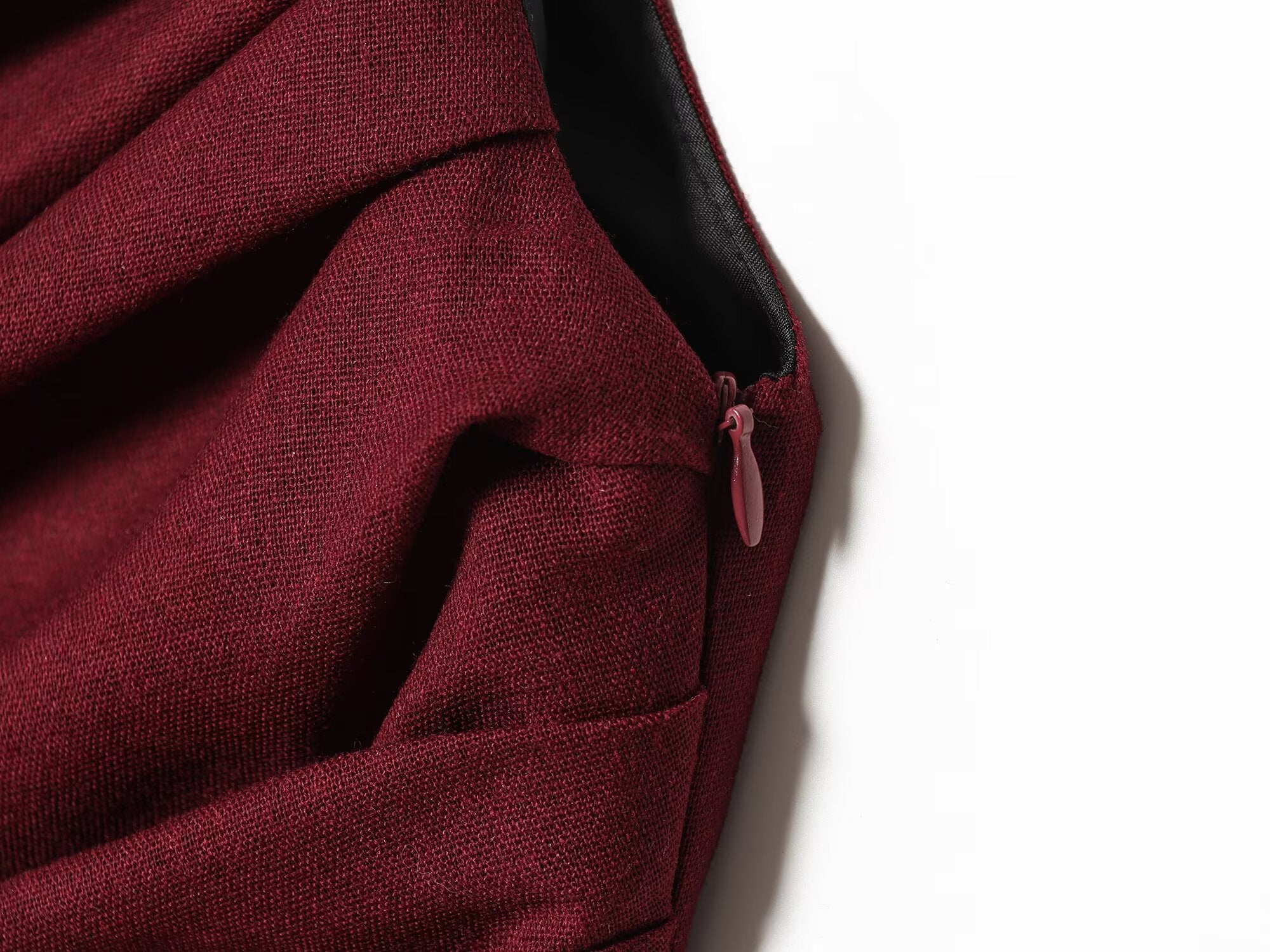 Women's linen asymmetrical MIDI dress