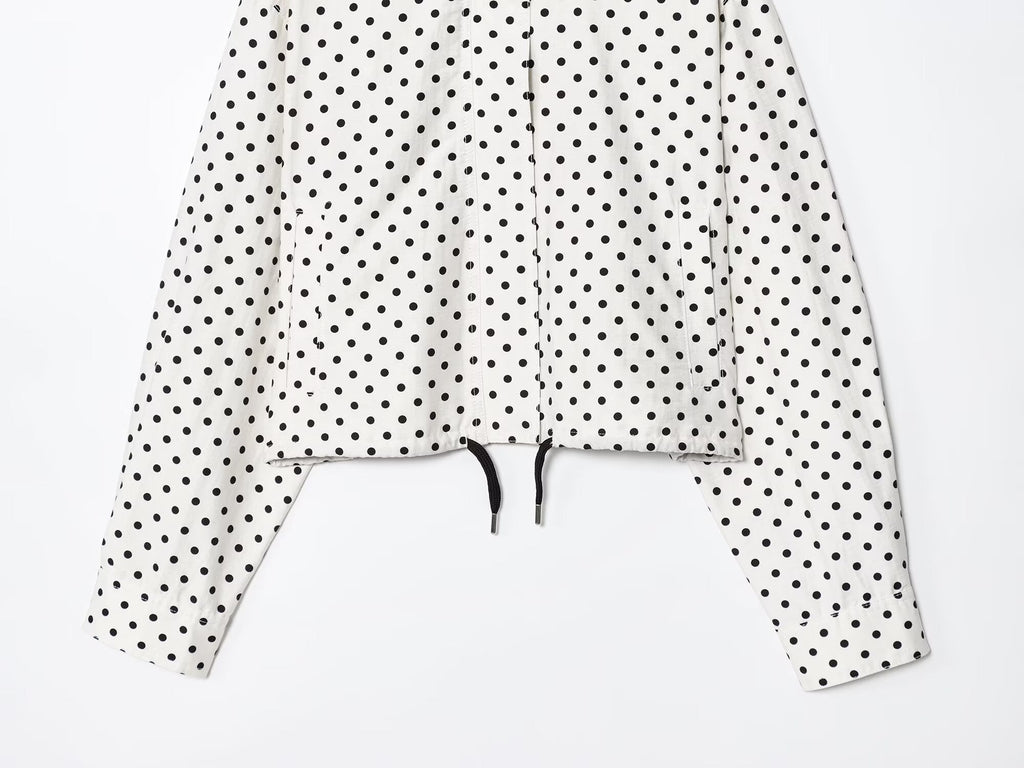 suit Women's 2 pieces polka dot Bubble gauze Coat + Shorts