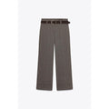 Women's new fashion with Belt casual herringbone diagonal pants