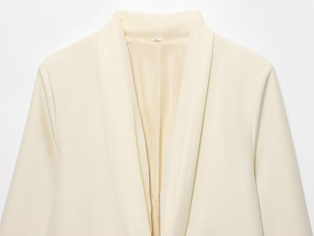 suit Women's 2 pieces tie decoration lapel Blazer Coat +Pants