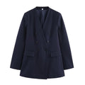 Women's new fashion long sleeved double breasted V-neck suit jacket+Pants suit