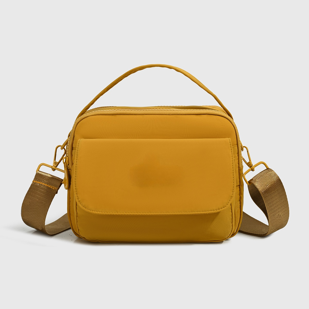 Women's new fashion Joker double zipper design messenger bag