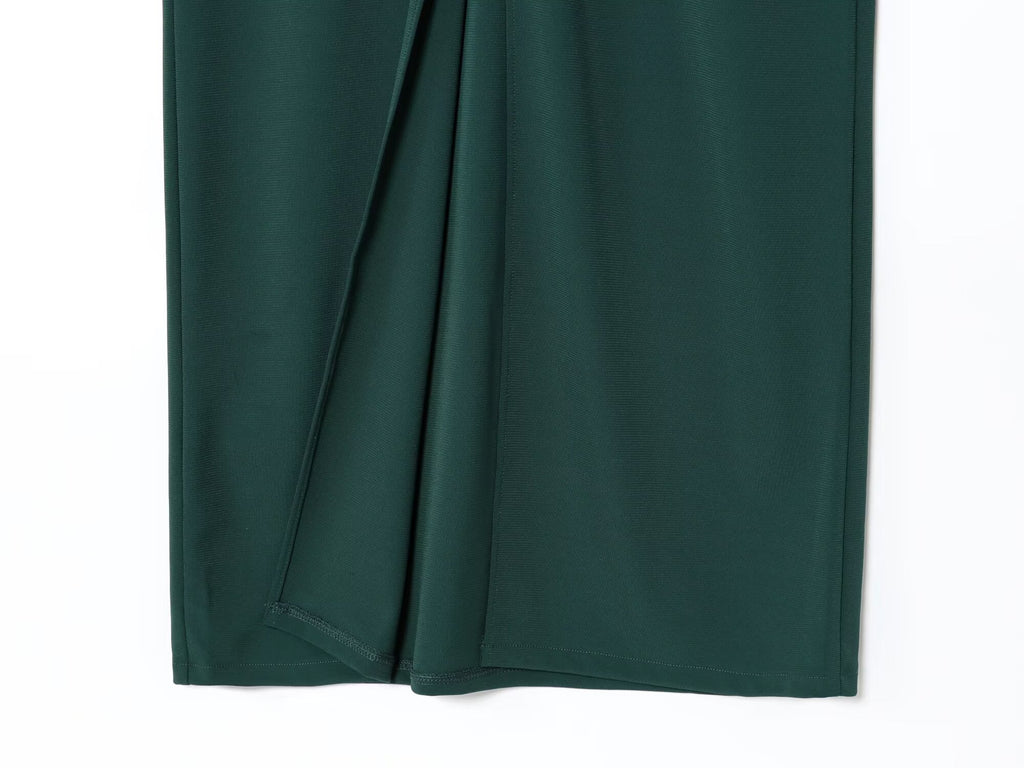 Women's new fashion sleeveless tight backless strapless MIDI dress
