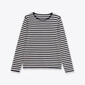 Women's new Joker striped long-sleeved round neck sweater