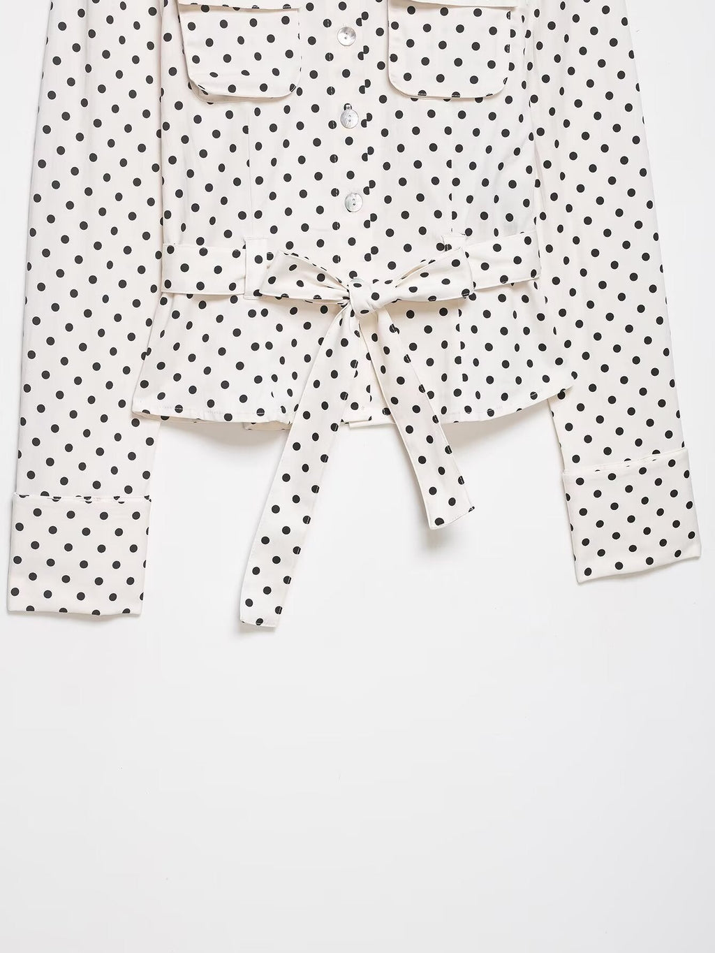 suit Women's 2 pieces polka dot shirt style Coat+Pants
