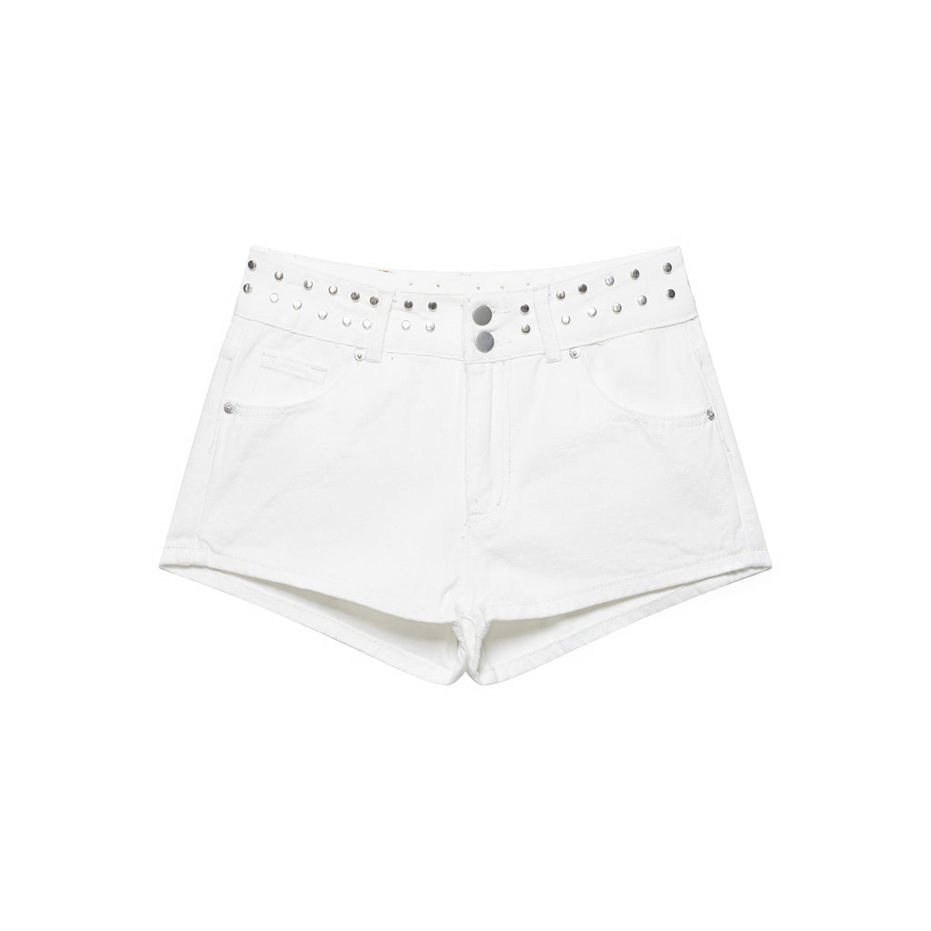 Women's low waisted star denim shorts
