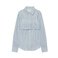 Women's layered decorative striped shirt