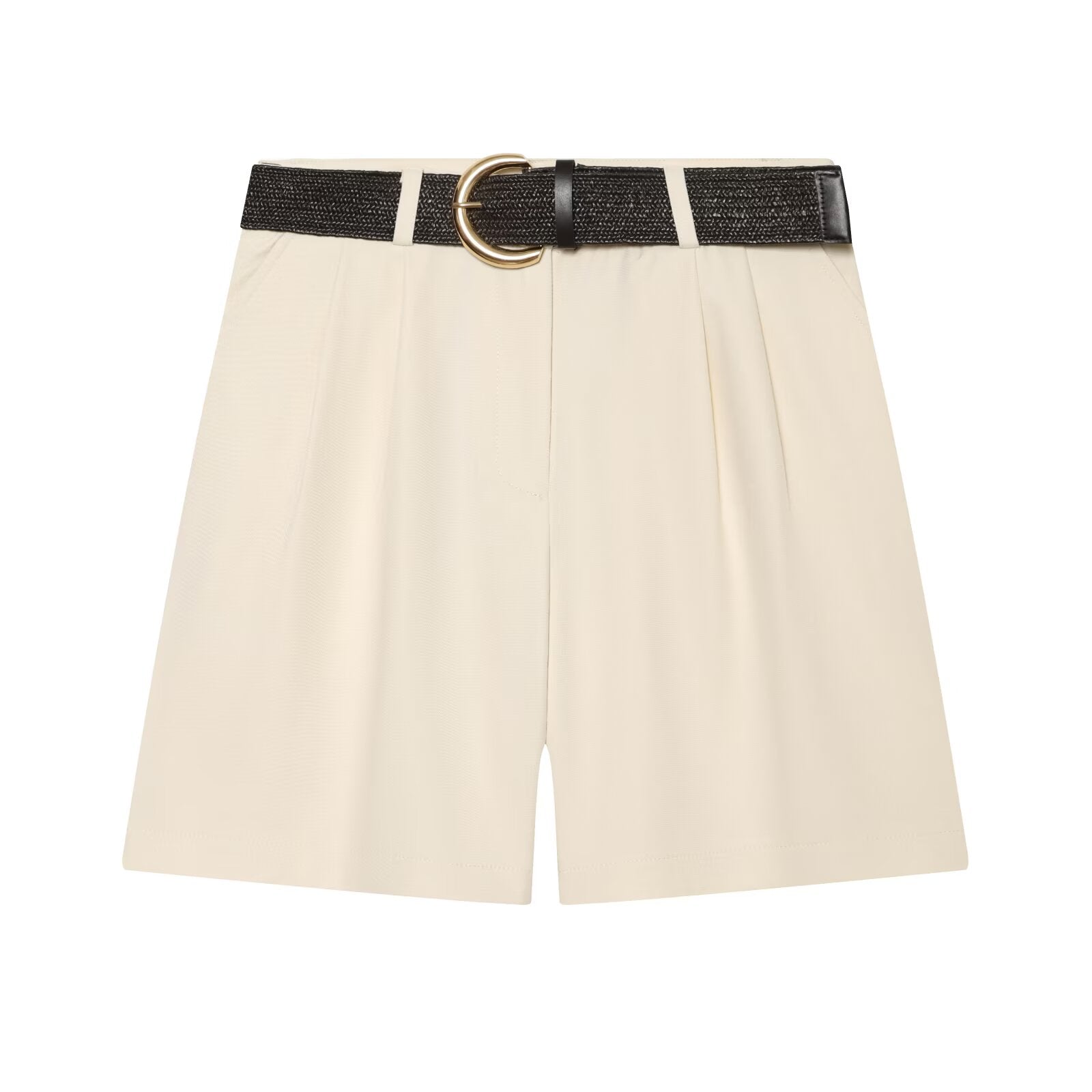 Women's With Belt pleated casual shorts
