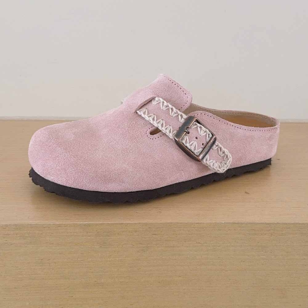 2026 women's new woven semi-trailer slippers have a shoe box