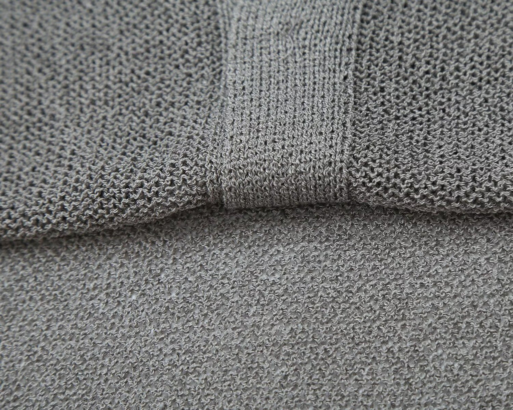 Women's round-necked button-up knit Coat