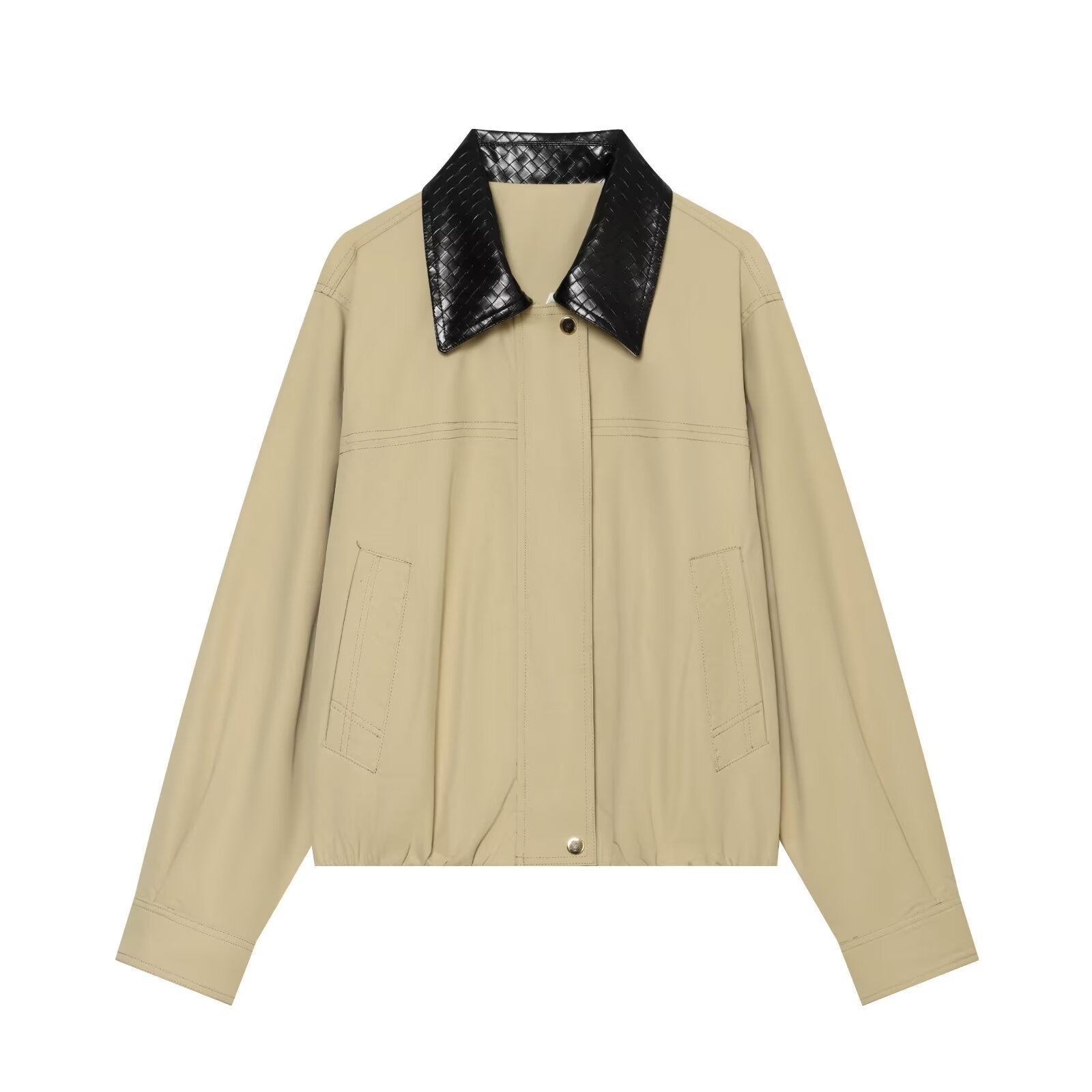 Women's patchwork lapel pilot jacket Coat